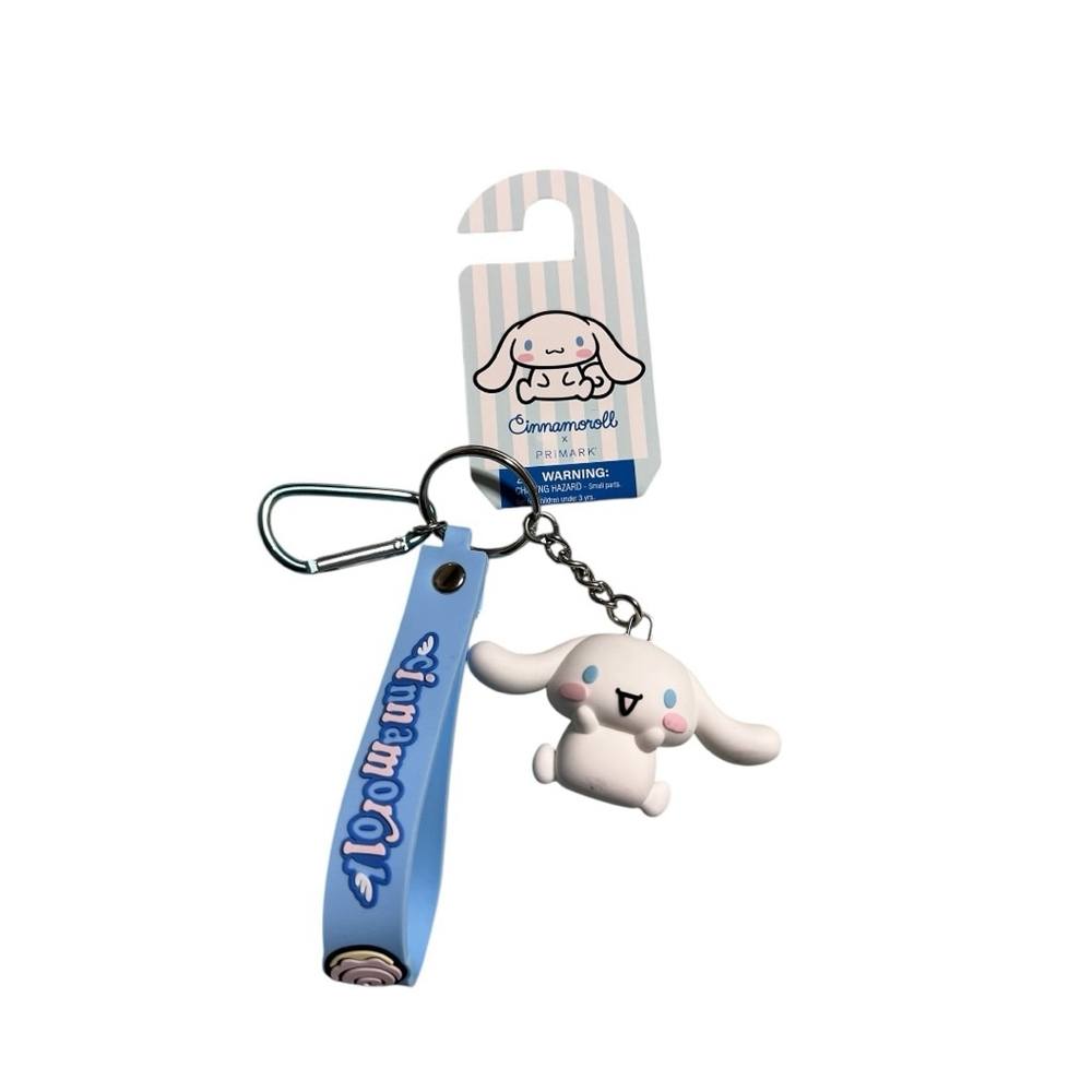 Cinnamoroll Plush Sleep Mask & Keychain Set White Blue Hello Kitty NEW - Picture 4 of 5